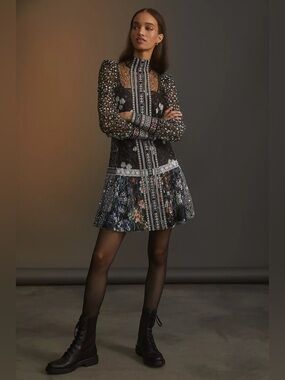 In Earnest by Byron Lars
Daisy Embroidered Lace Mini Dress Anthropologie